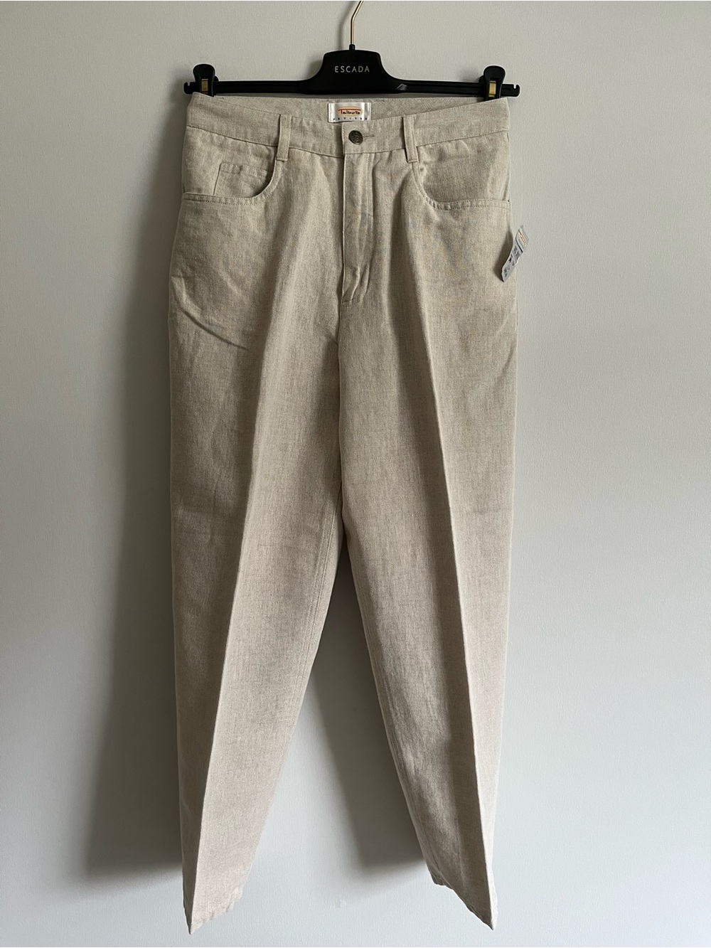BNWT Talbots tan linen cotton blend trousers size 10